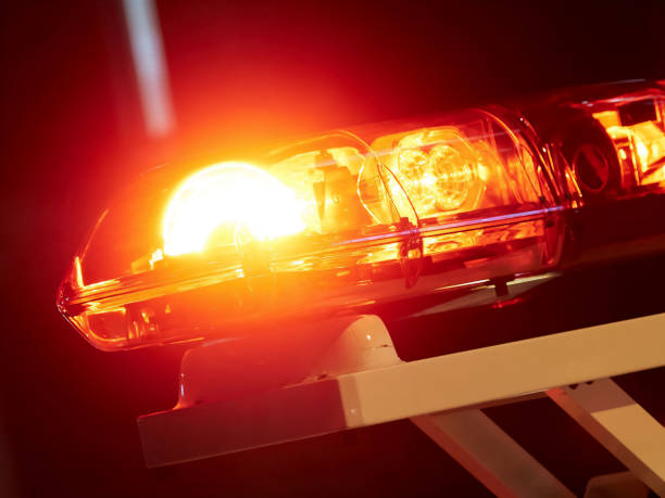istock Japanese police car red light 1427541461