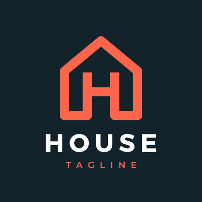 House shape logotype. Vector icon.