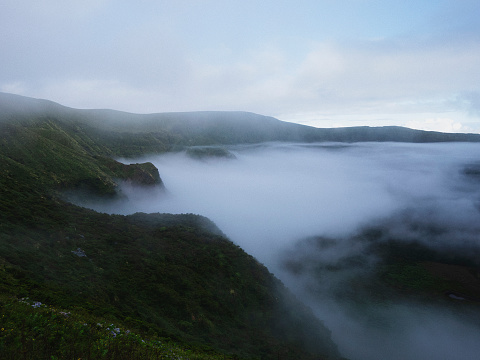 Photo of a landscape at the Faial Island in Azores, Portugal.