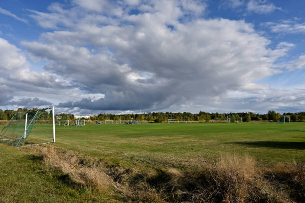 istock soccer goal and soccer training field 1427545368