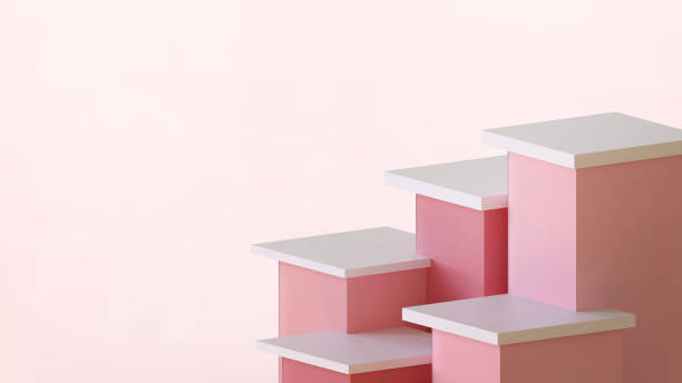 istock Creative idea. Podium showcase and cosmetic product. Rectangular Geometric shapes on Red for Minimal wall scene. Promotion display, Inspiration, copy space, digital, banner, website -3d Rendering 1427549785