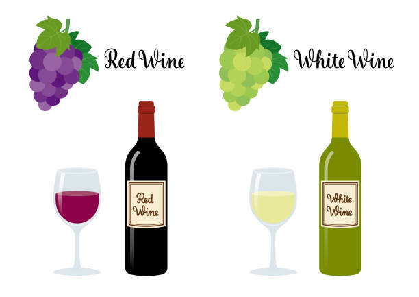 ilustrações, clipart, desenhos animados e ícones de vinho branco e tinto derramado em taças - wine red wine glass bar counter