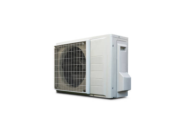 istock Air conditioning, air heat pump isolated on white. 1427561406