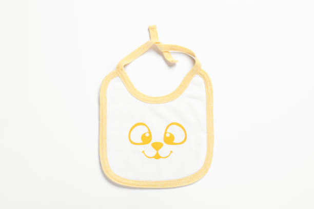istock Drool baby bib isolated on white, top view 1427567045