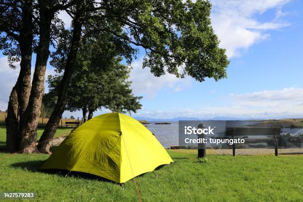 Camping In Norway Stock Photo - Download Image Now - Adventure, Bay of Water, Camping