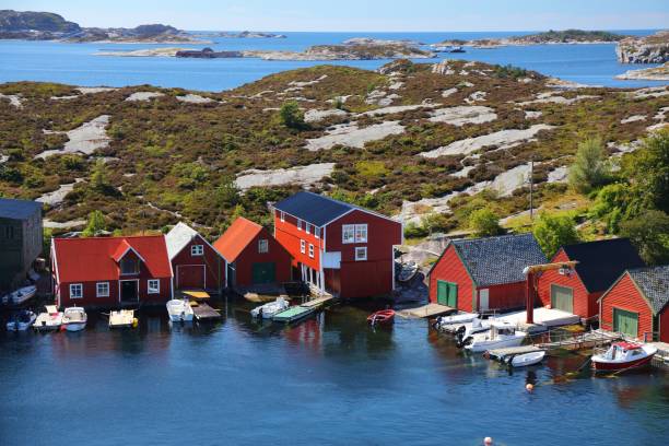 istock Small harbor in Misje, Norway 1427580018
