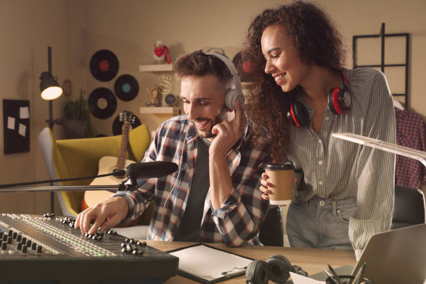 istock People working in modern radio studio with professional equipment 1427580329