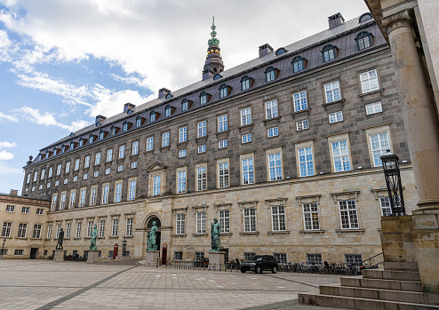 Christiansborg Palace in Copenhagen. Danish Parlament Folketinget