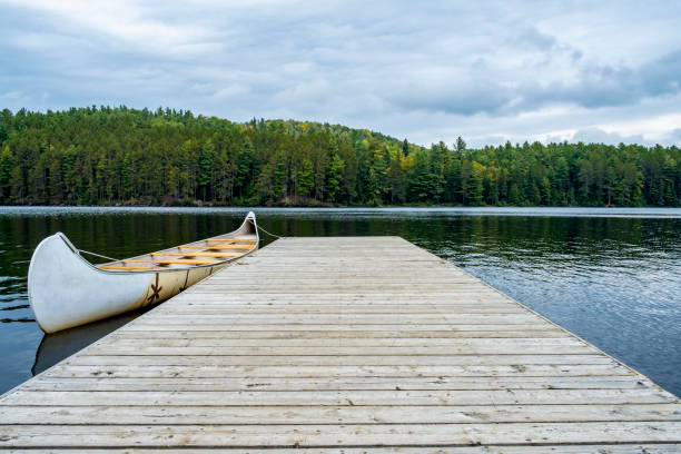 istock A Canoe Parked Beside a Dock in Lake Opeongo, Algonquin Park, Canada 1427590431