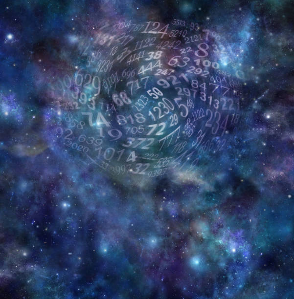 istock Cosmic Night Sky and rotating Numbers 1427591792