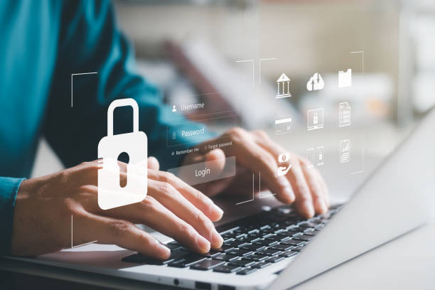 istock cybersecurity concept Global network security technology, business people protect personal information. Encryption with a key icon on the virtual interface. 1427592142