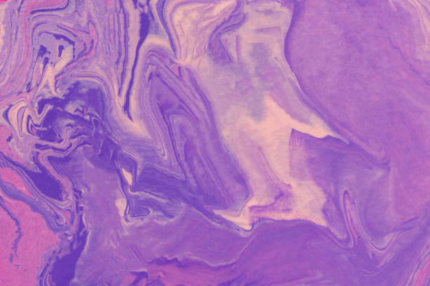 istock Pink lilac fluid art. 1427592370