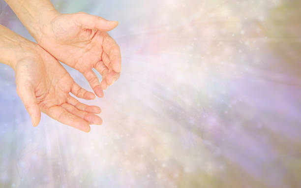 istock Humble Healing Hands Spiritual Message Template 1427592727