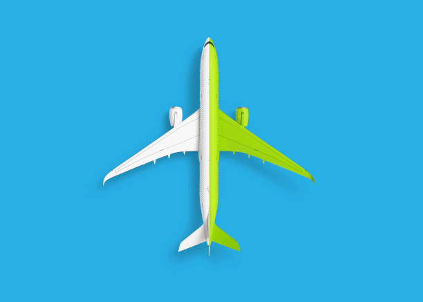 istock White and green Passenger aircraft 1427595843