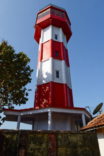 istock A Red and white lighthouse set against the sky 1427596787