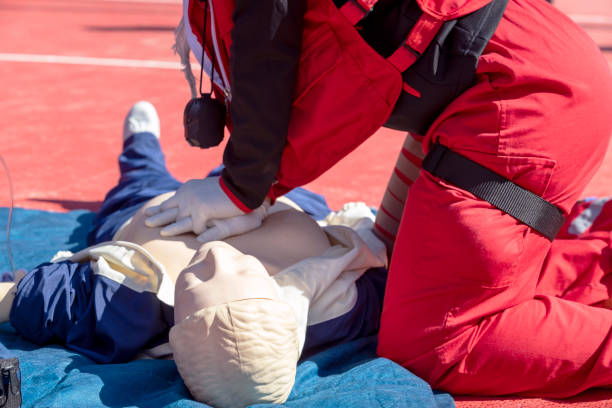istock CPR - Cardiopulmonary resuscitation and first aid class 1427598698