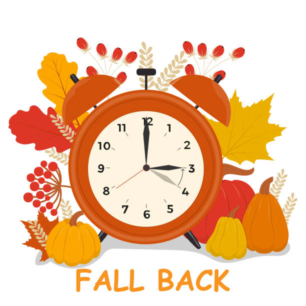 Daylight Savings Time Fall Back Clipart