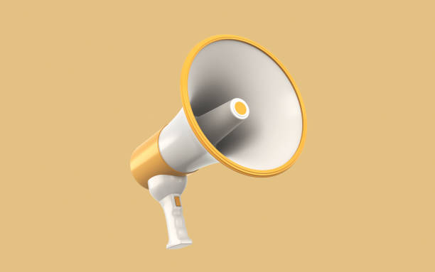 istock Megaphone Yellow & white color 1427610796