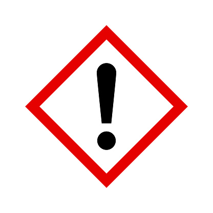 Black exclamation point inside red rhombus sign vector editable flat style image. Danger related concept illustration