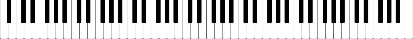 Full piano keyboard (88 keys) vector editable flat style image. Music related design tool illustration