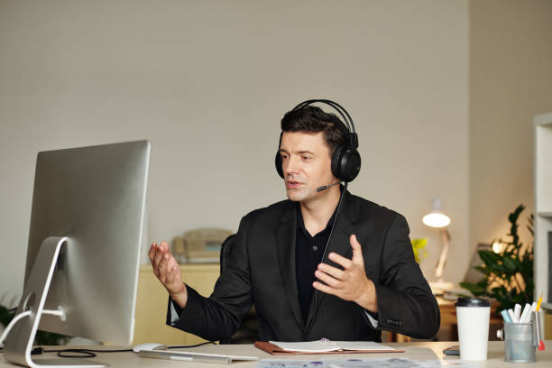 istock Entrepreneur Talking at Online Meeting 1427615054
