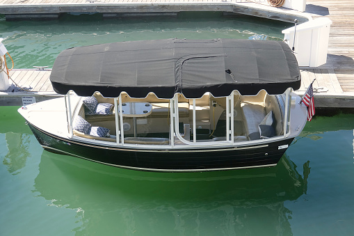 Electric boat for summer harbor cruises