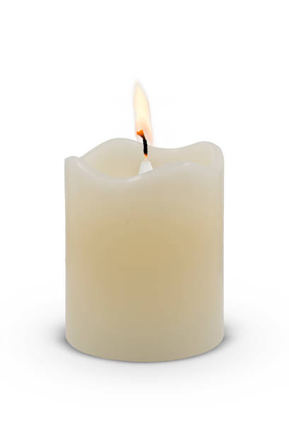 istock White Wax Candle isolated on white background 1427618017