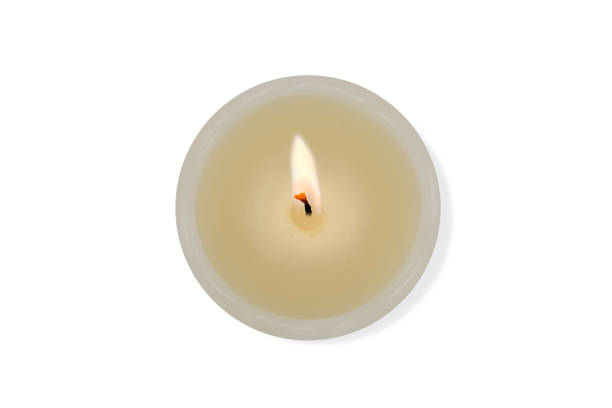istock White Wax Candle isolated on white background 1427618061