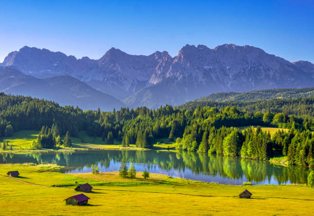 istock Lake Geroldsee with Karwendel Mountains, Bavaria, Germany 1427632976