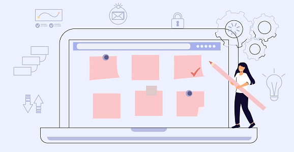 Creating Notes Image Add Notes Empty Memo Application For Creating Notes Reminders Stock ...