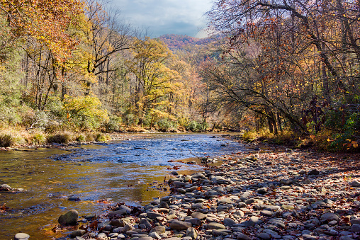 Pigeon River in Rural North Carolina, with Autumn colors.