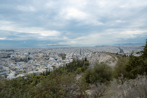 A part of Athens -Greece photographed from a near by hill.
