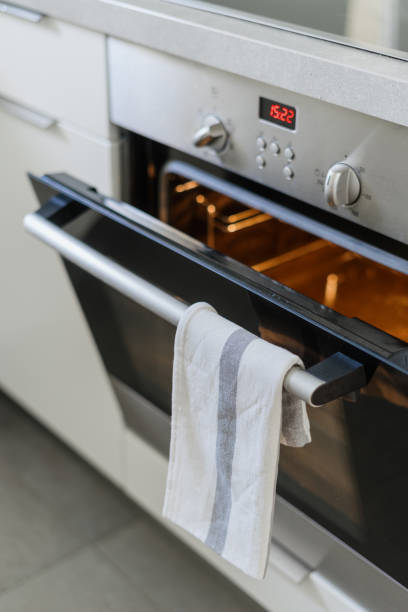 istock electric oven with open door at kitchen in modern apartment 1427670992