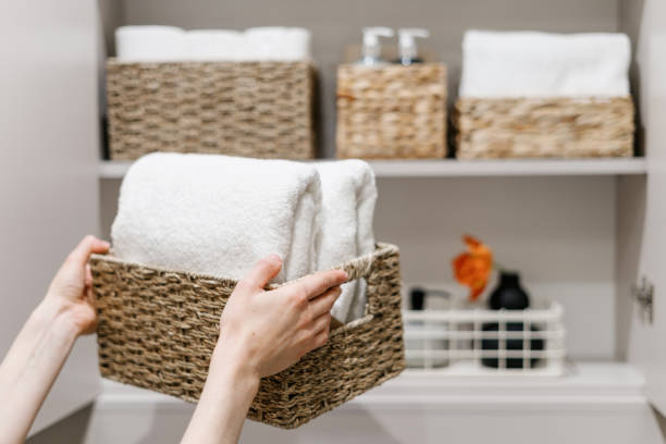 istock Organization of space in the bathroom cabinet 1427671607