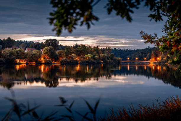 Olsztyn, Lake Długie in the evening time