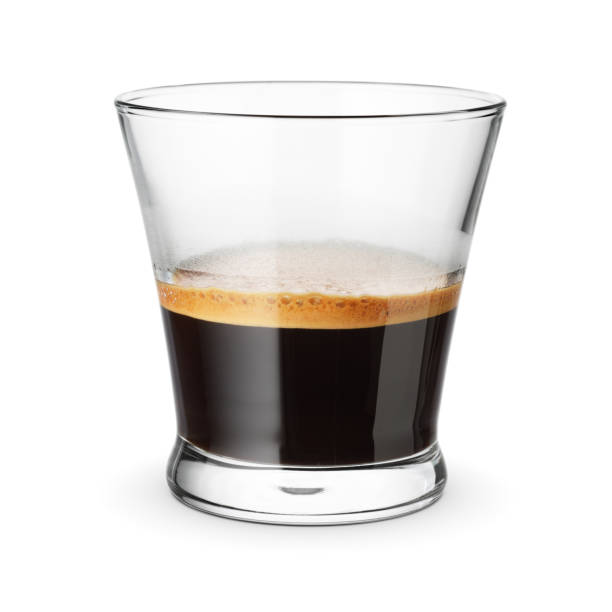 istock Glass of espresso coffee isolated on white. 1427674839