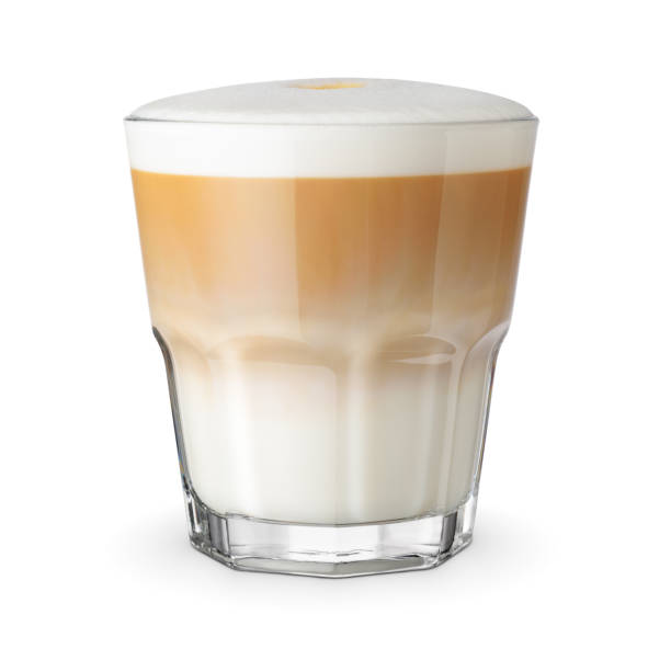 istock Latte coffee in a transparent glass isolated. 1427674844