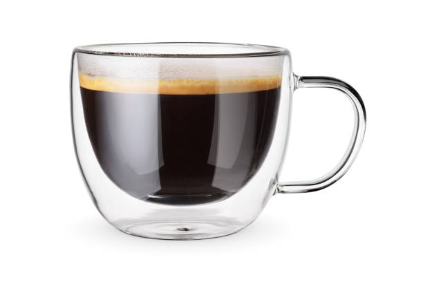 kawa americano izolowana na białym tle. - coffee cup black coffee isolated zdjęcia i obrazy z banku zdjęć