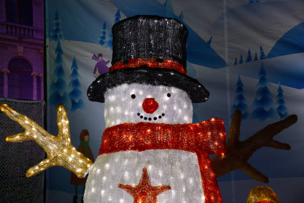 istock Snowman of lights 1427675239