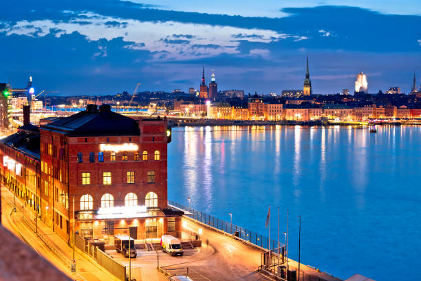 istock Stockholm scenic harbor and cityscape evening panorama 1427675450