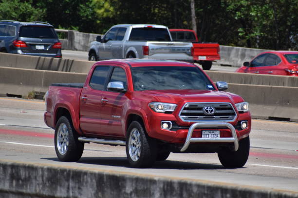 Toyota pick-up truck cruising on I-45 in Houston, Texas 2022