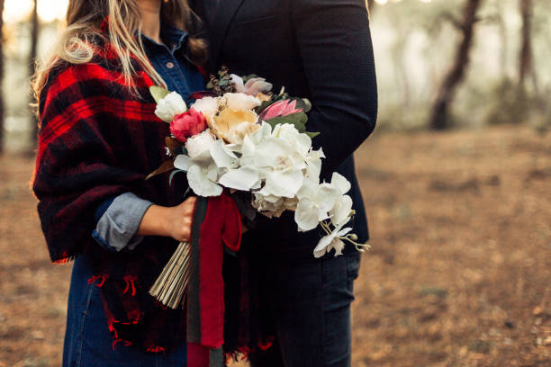 istock The bride and the flowers in her hand 1427677618
