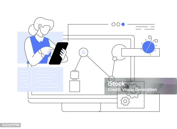 Design Automation Coding Image Abstract Automation Testing Abstract Concept Vector Illustration Stock ...