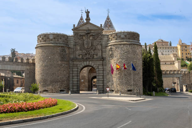 The Puerta de Bisagra Nueva ("The New Bisagra Gate") stock photo