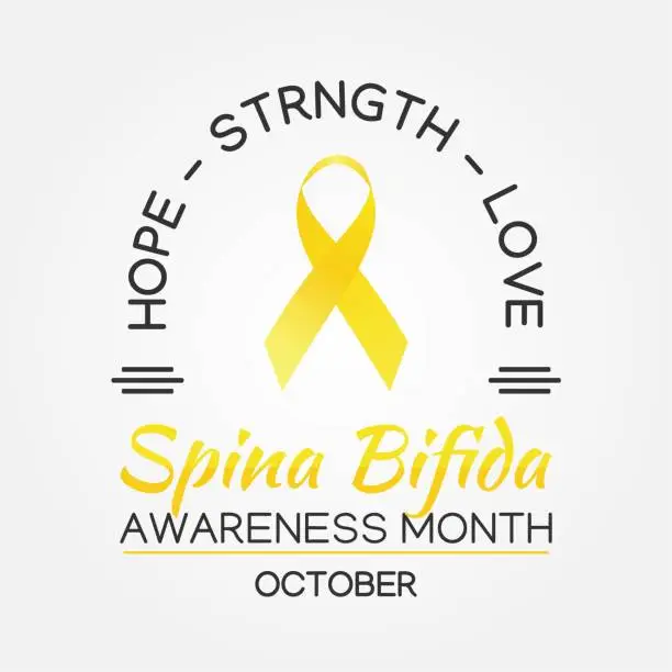Vector illustration of Spina Bifida  Awareness Month Vector Illustration. Suitable for greeting card, poster and banner.