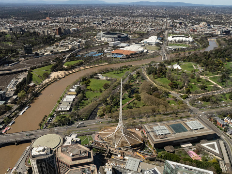 High angle view Melbourne