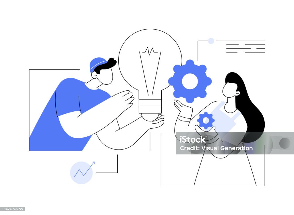 Ide Vector Creative Idea Abstract Concept Vector Illustration Stock Illustration ...
