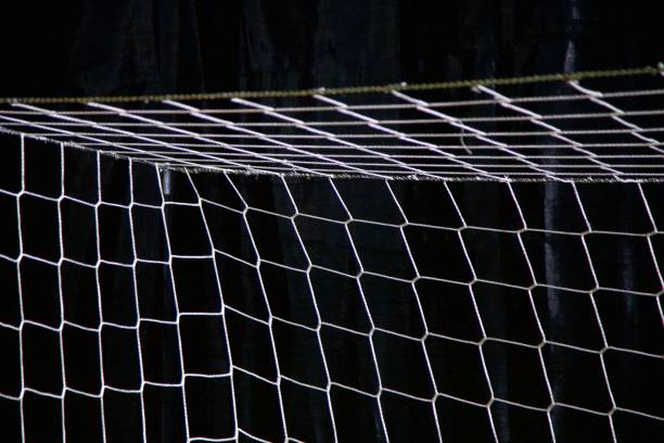 istock Close up on a soccer goal net 1427696125
