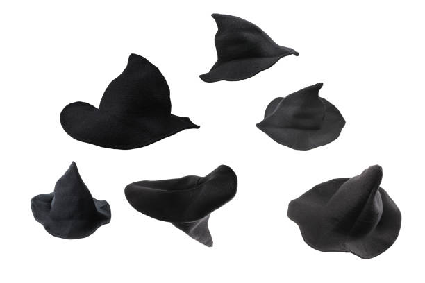 istock Witch wool hat isolated on white background. Halooween cloth. 1427707743