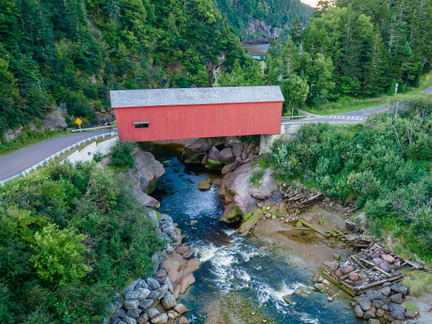 istock Point Wolfe Covered Bridge Fundy Biosphere Reserve in Canada 1427708013